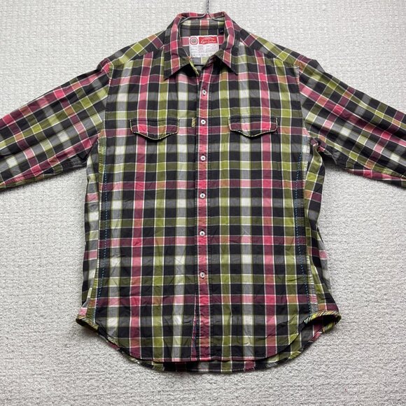 Robert Graham Men's Size L Pink / Green The Freshly Laundered Button Up Shirt - Picture 6 of 13